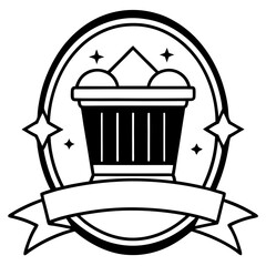 Advertisement Line Art Vector Illustration