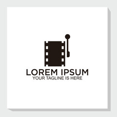 elegant film logo design concept, movie logo vintage design vector