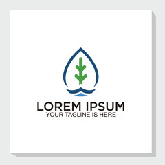 nature logo design vector, nature element logo inspiration