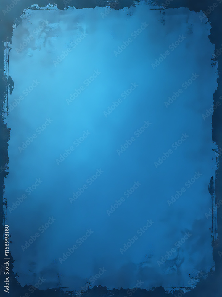 Poster the blue wall background has a dark grungy border and vintage texture design for added visual intere