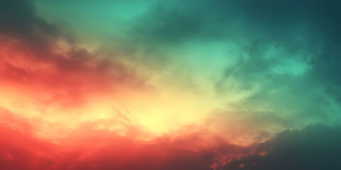 Abstract Cloudy Sunset Background Illustration