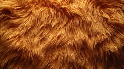 Fototapeta premium Warm lighting enhances soft orange fur texture in wallpaper image