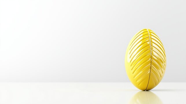 Golden football on black background sports art minimalist view