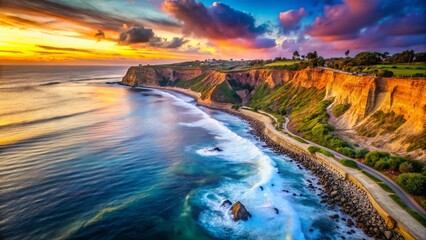 Palos Verdes Cliffs Aerial Long Exposure: Rotating Coastal Panorama, California