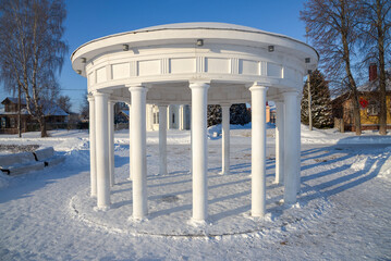 White Rotunda on a winter day. Myshkin. Yaroslavl region, Russia