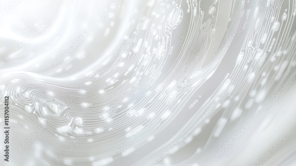 Poster abstract white swirls and bubbles background texture.