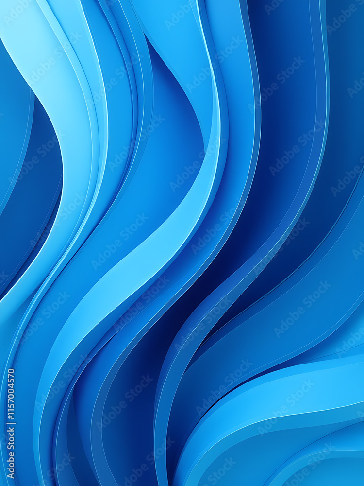 Aufkleber The Abstract Pattern Features A Blend Of Smooth Curves And Sharp Lines In Shades Of Blue Creating A Dynamic Design Effect. 00002