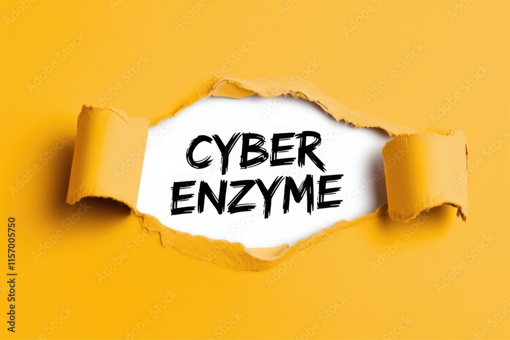 Poster Cyber Enzyme: A term depicting the digital world's transformative processes.
