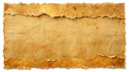 Panoramic Torn Vintage Paper Texture: Ripped Edges, Grunge Background