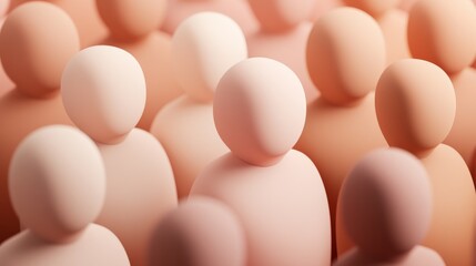 Abstract representation of diverse human figures.