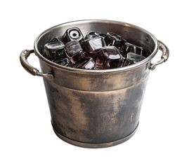 Chilled Wine Bucket for Serving - Isolated on White Background