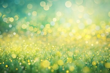 Obraz premium Pastel Spring Background: Yellow & Green Dotted Texture