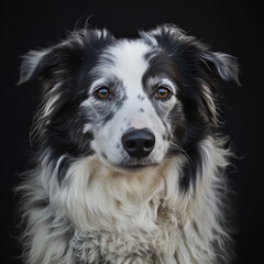 Fototapeta premium 보더콜리 close up