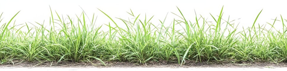 Obraz premium An architectural and landscape concept illustrated as a green grass field on a transparent background, presented as a 3D rendering. PNG format