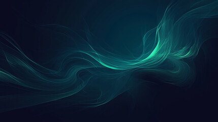 Fototapeta premium A dark background with a gradient of deep teal to black, featuring an abstract pattern that resembles swirling ocean waves under the sea's surface.