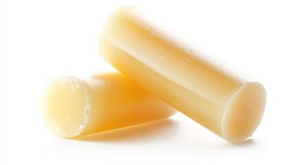 Vaseline lip balm stick in various orientations on white background showcasing smooth texture and moisturizing properties