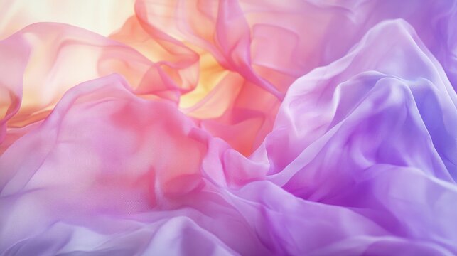 Colorful abstract fabric waves in soft hues.