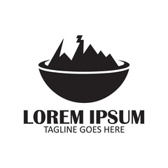 Mountain logo on white background