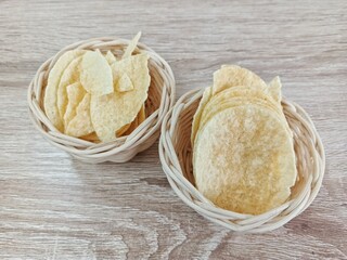 Traditional and crunchy cracker  on the table