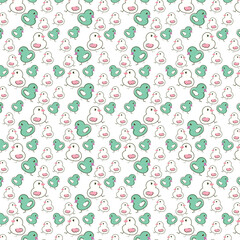 seamless background with hearts