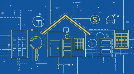 Mortgage to buy a house, illustration