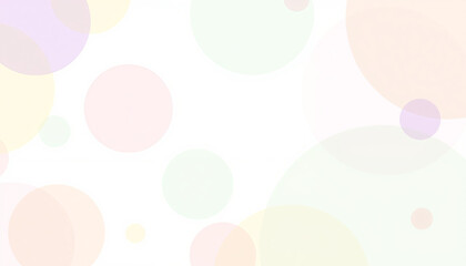 Transparent pastel circles on white background
