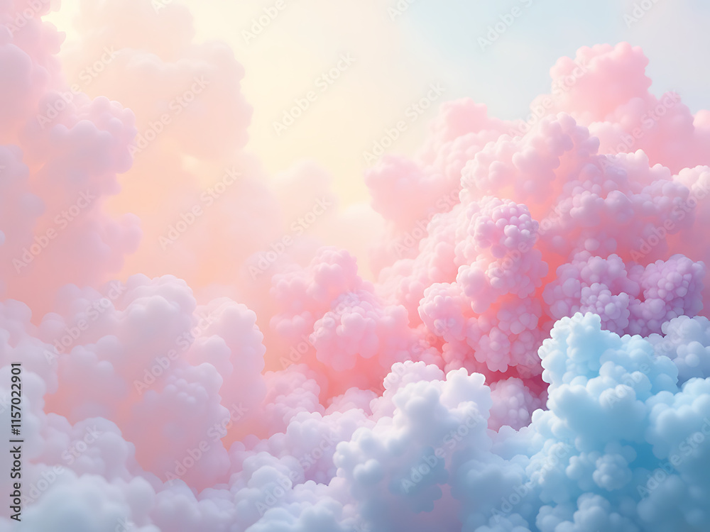 Poster Soft Pastel Colors Blend Together In A Vibrant Abstract Background Creating A Soothing Visual Atmosphere. 00003