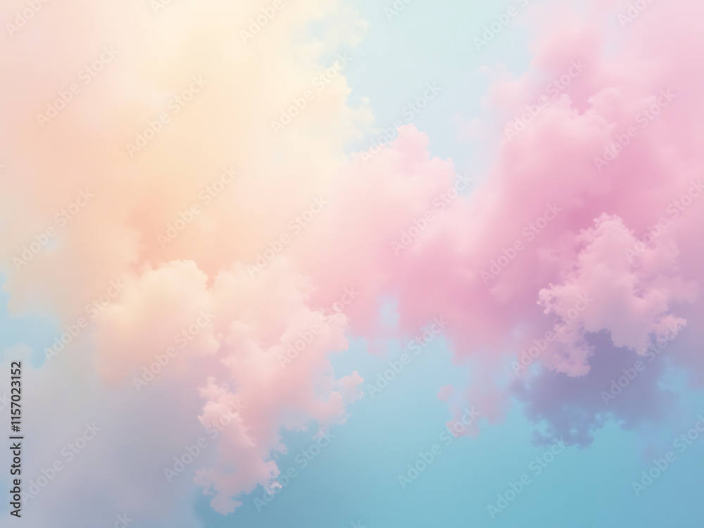 Poster Soft Pastel Colors Blend Together In A Vibrant Abstract Background Creating A Soothing Visual Atmosphere. 00001
