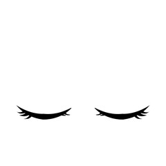 Eyelashes. Closed eyes