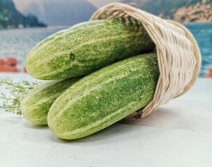 cucumbers on the table