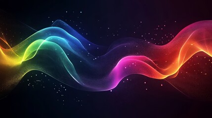 Abstract rainbow wave background