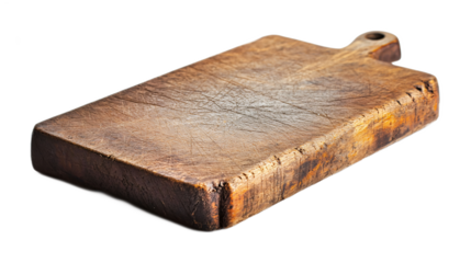 Chopping Block for Cutting & Preparing Ingredients - Isolated on White Background