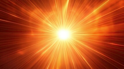 Obraz premium Radiant Burst of Light with Energetic Rays and Vibrant Orange Hues