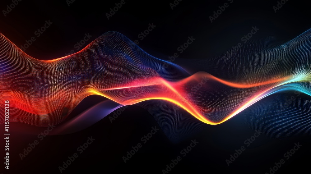 Poster abstract colorful wave background