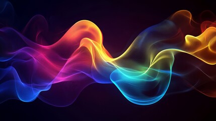 Fototapeta premium Abstract colorful smoke wave design