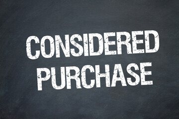 Obraz premium Considered Purchase 