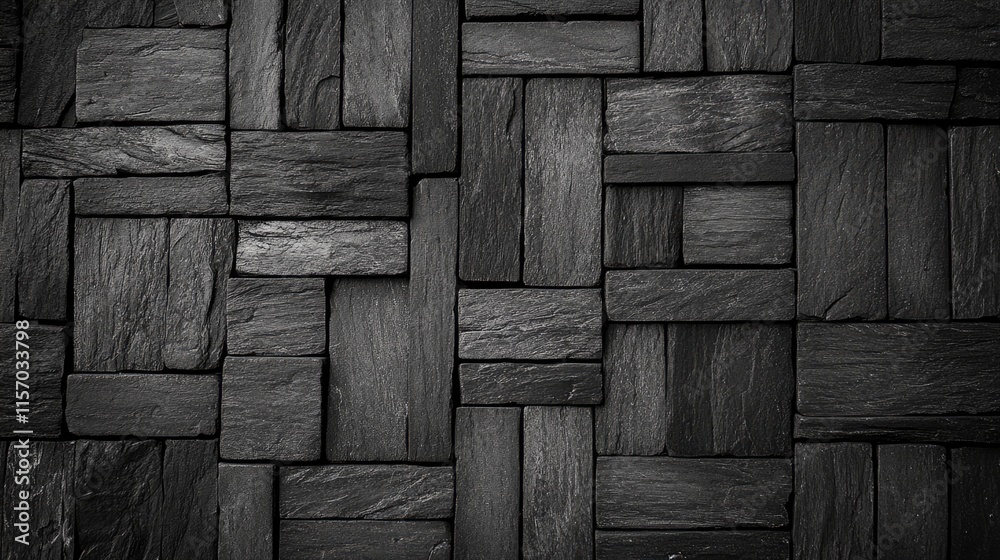 Poster dark textured brick wall pattern for background use in design projects and architectural visuals