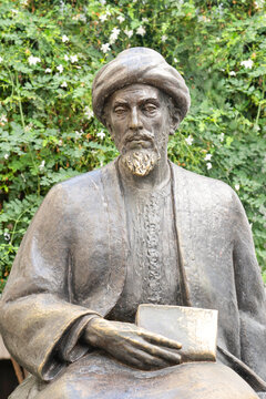 Cordoba, Spain - 28 October, 2024:  Statue of philosopher Maimonides in Cordobas Jewish quarter, a key historical figure in Spanish