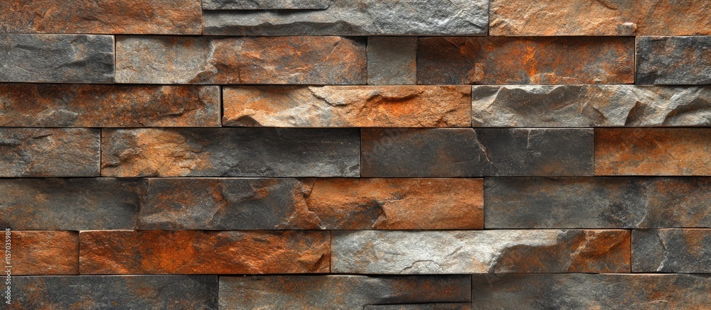 Poster rustic textured vintage brick wall with rich earthy tones ideal for background design in rustic and 