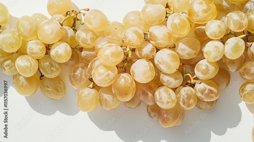 Poster white raisins displayed on a clean white background showcasing their natural texture and color in a 