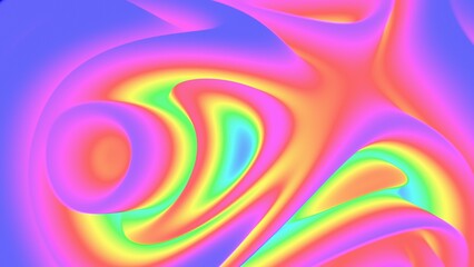 Vibrant Abstract Gradient with Soft Rainbow Curves