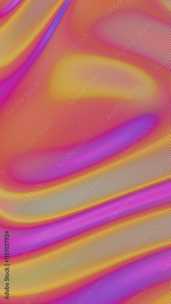 Poster abstract vibrant lines with gradient curves