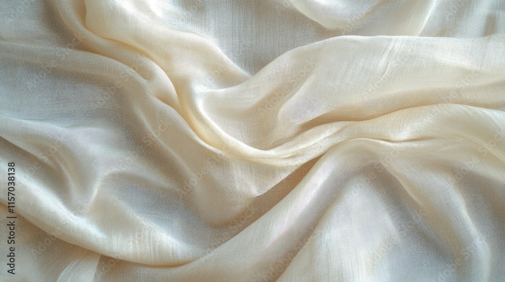 Aufkleber elegant white silk fabric texture for luxurious background and design applications