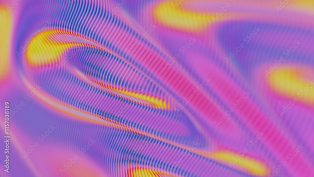 Aufkleber Abstract Colorful Waves with Gradient Vibrancy