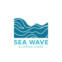 Wave logo vector