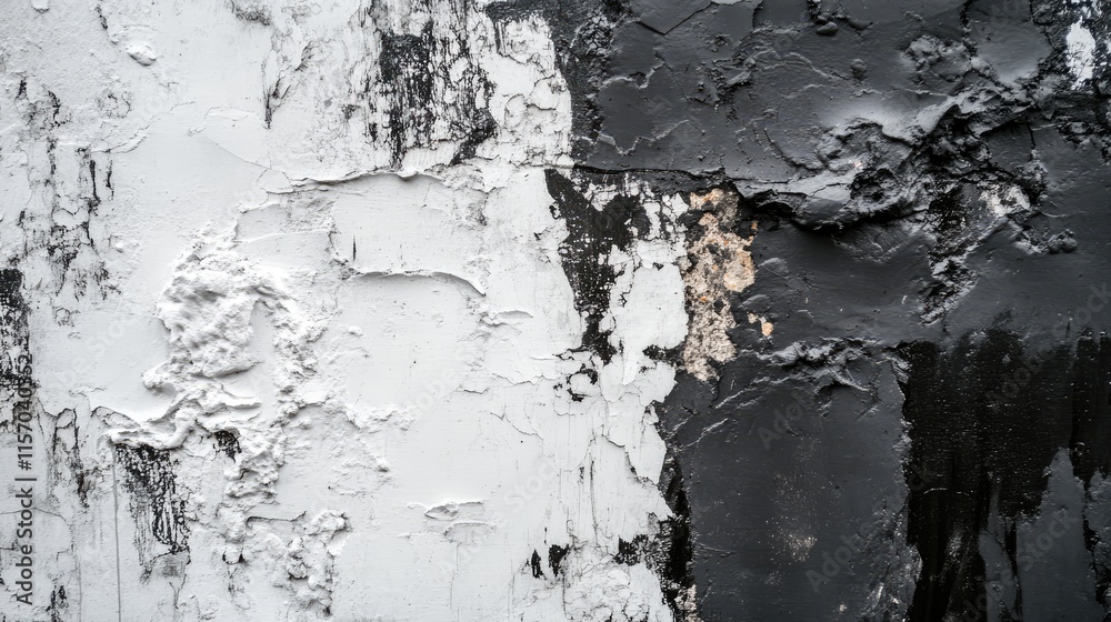 Poster abstract wall texture featuring a mix of dirty gray cement and black surfaces showcasing intricate p