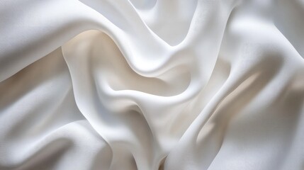 Fototapeta premium Elegant white fabric texture with soft light creating a smooth and modern background for versatile design applications
