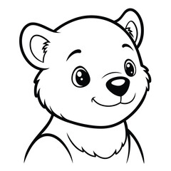Cute Baby Animals Heads Vector Line Art Illustration, Adorable Minimalist Designs.
