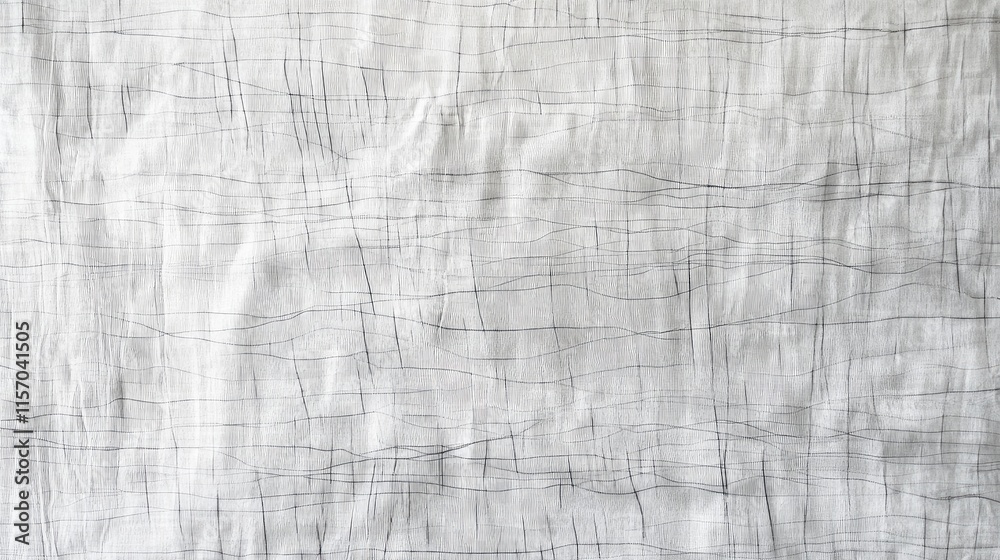 Leinwandbilder textured white silk fabric with subtle gray striped patterns and embossed detailing for elegant text