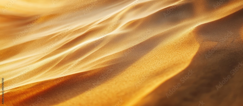 Poster soft waves on golden sand creating a serene and warm atmosphere perfect for beach-themed designs and